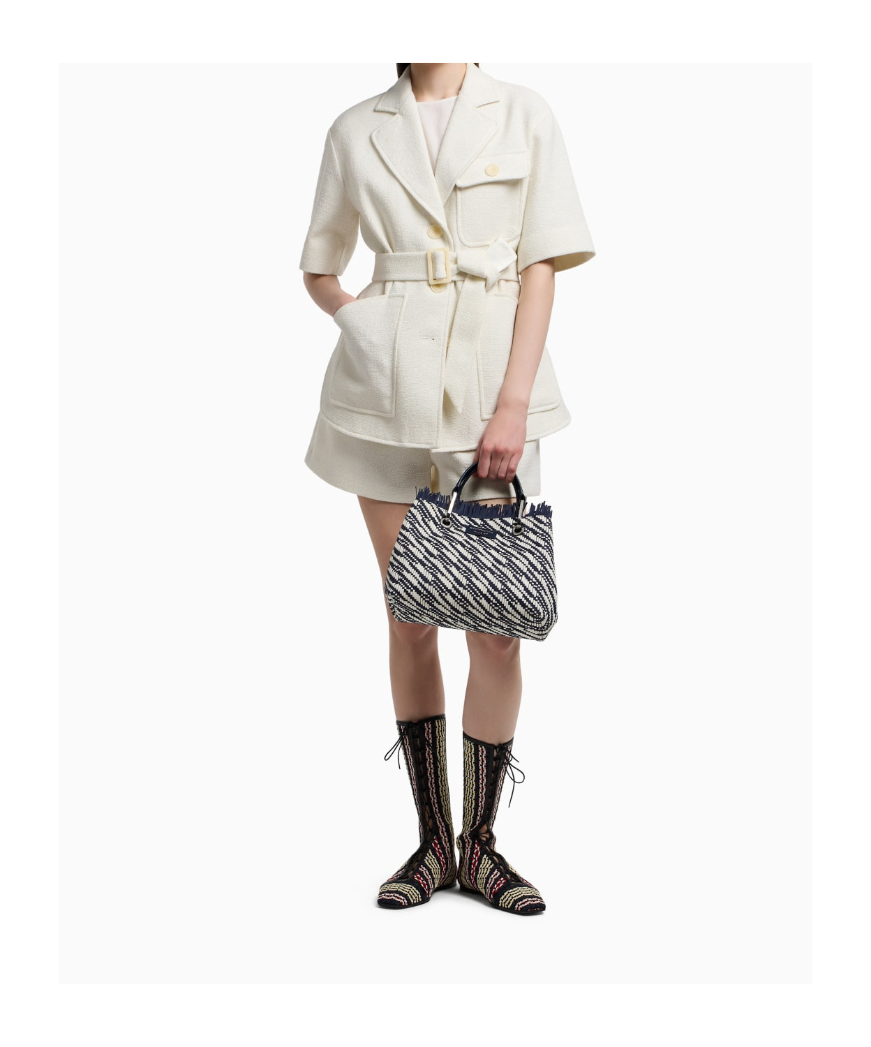 Emporio Armani Lapel Short-sleeved Casual Jacket