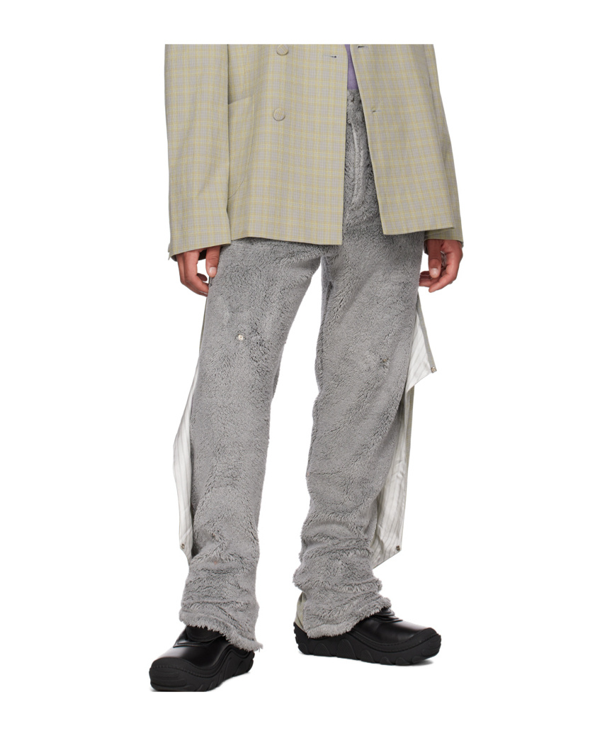 Kiko Kostadinov Elastic Waist Casual Pants In Gray
