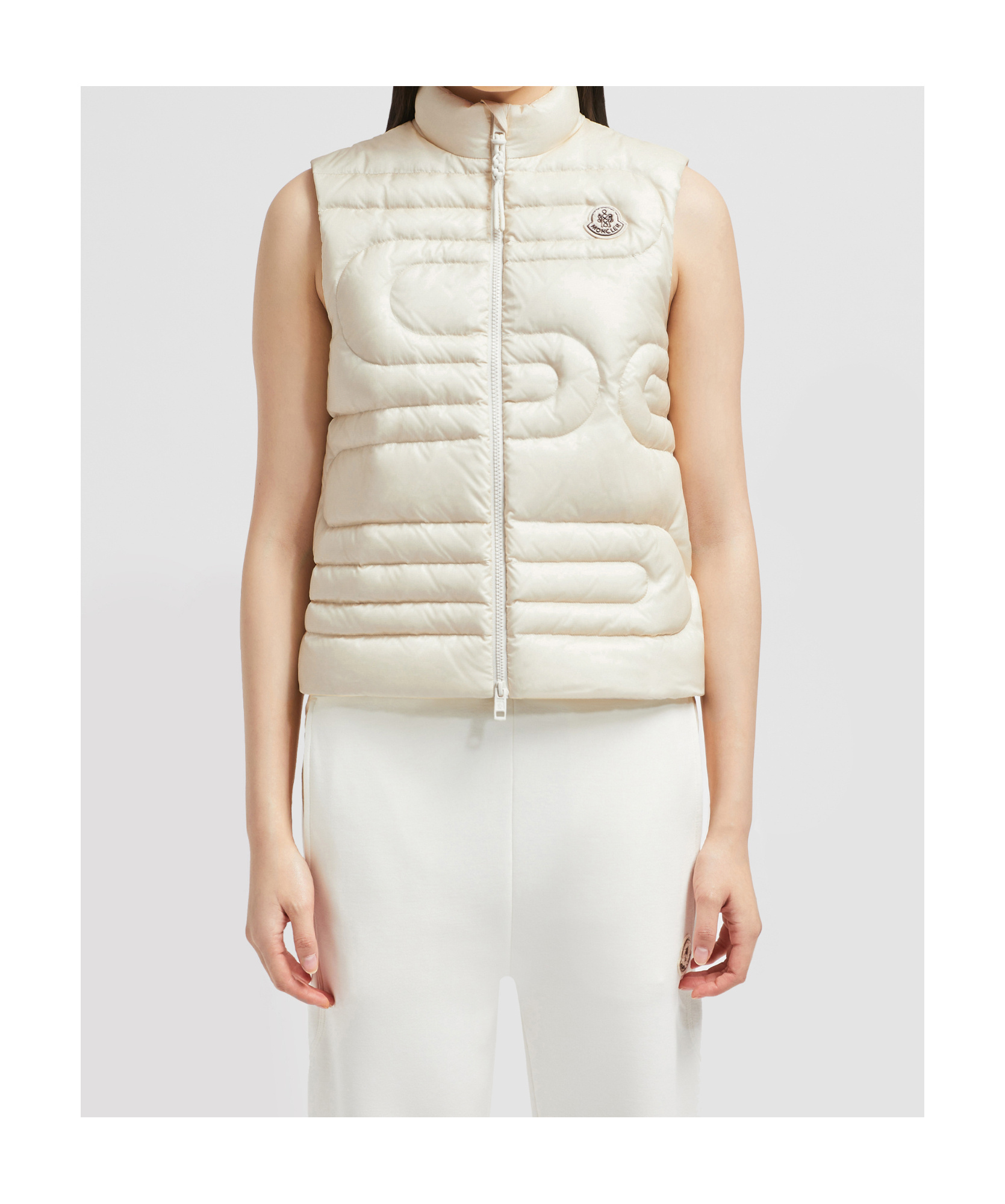 Moncler Xihu Down Vest In Nude
