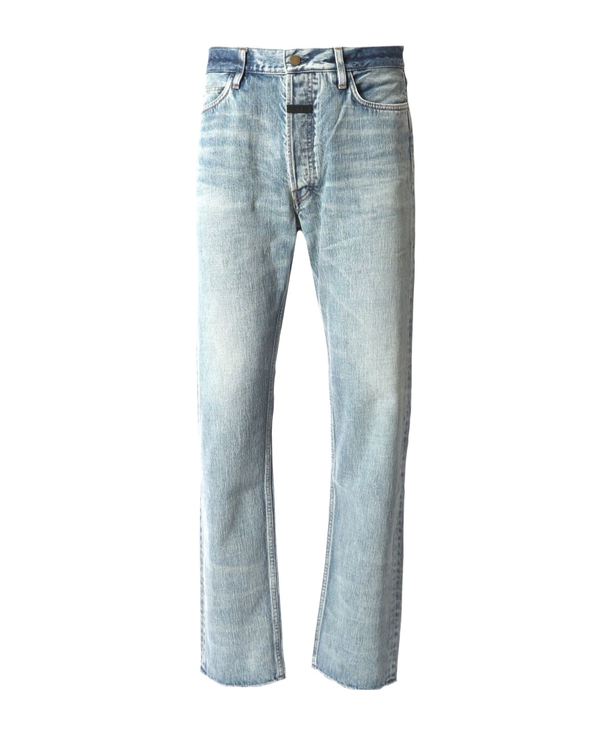 Fear Of God Straight 5 Pocket Jeans Light Blue In Gray