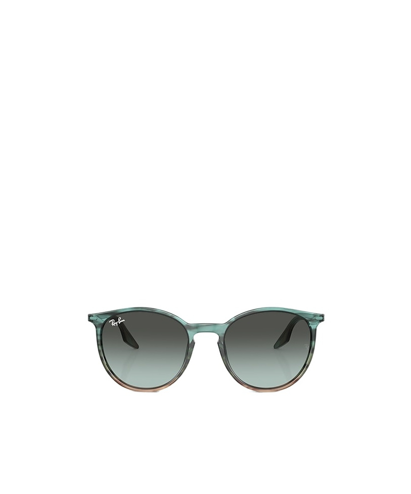 Ray Ban Logo-plaque Round-frame Sunglasses In Black