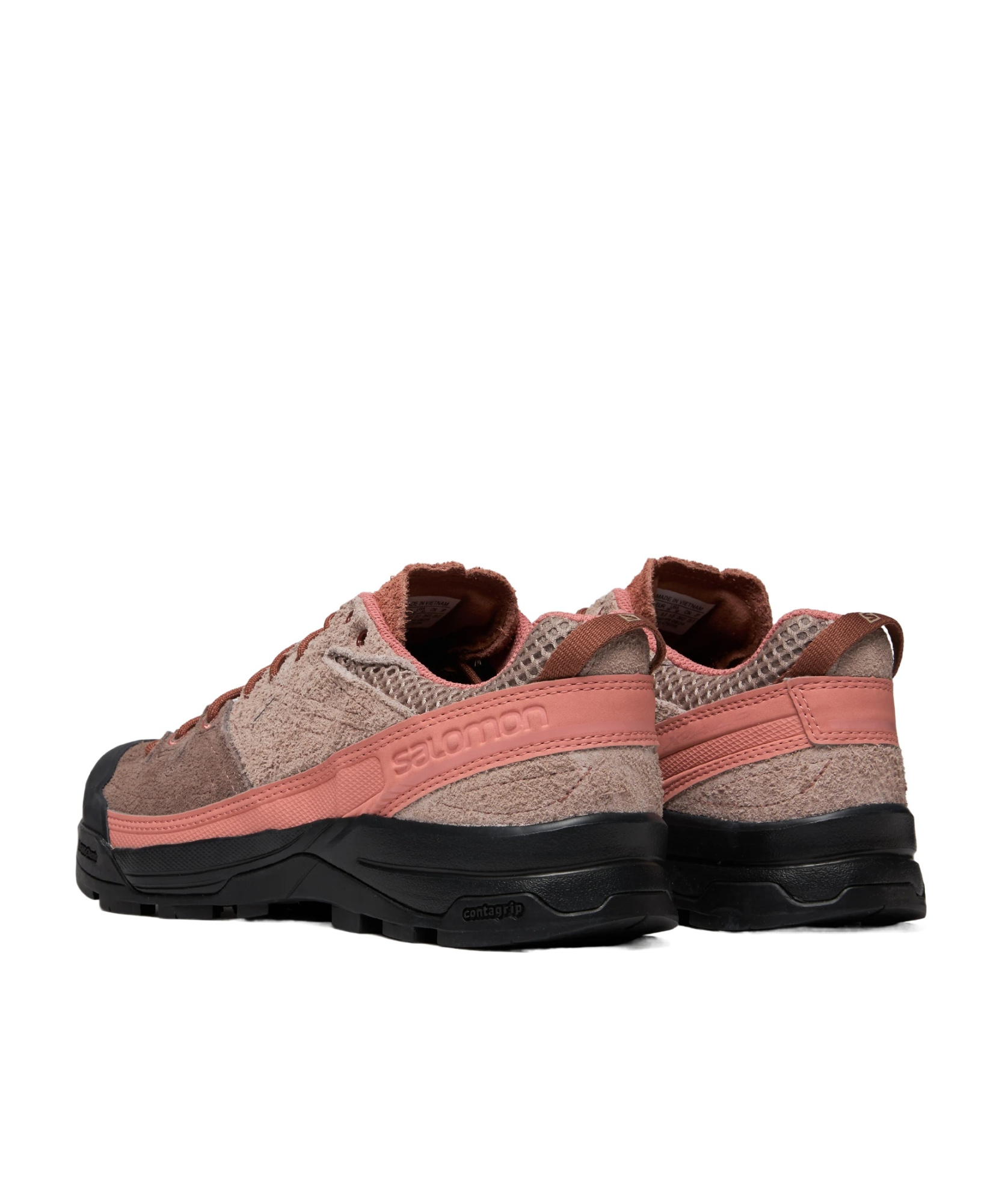 Salomon X-alp Rubber And Mesh-trimmed Suede Sneakers In Pink