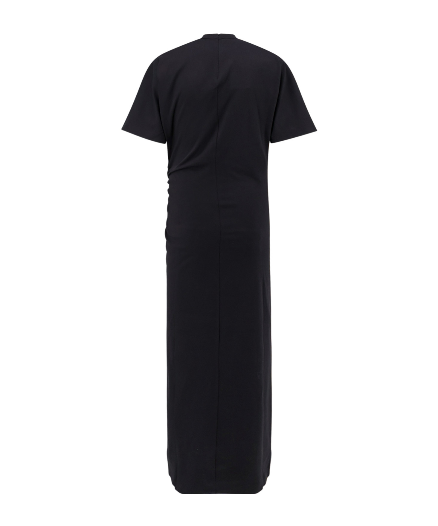 Pinko Long T-shirt Dress With Padded Shoulders In Black