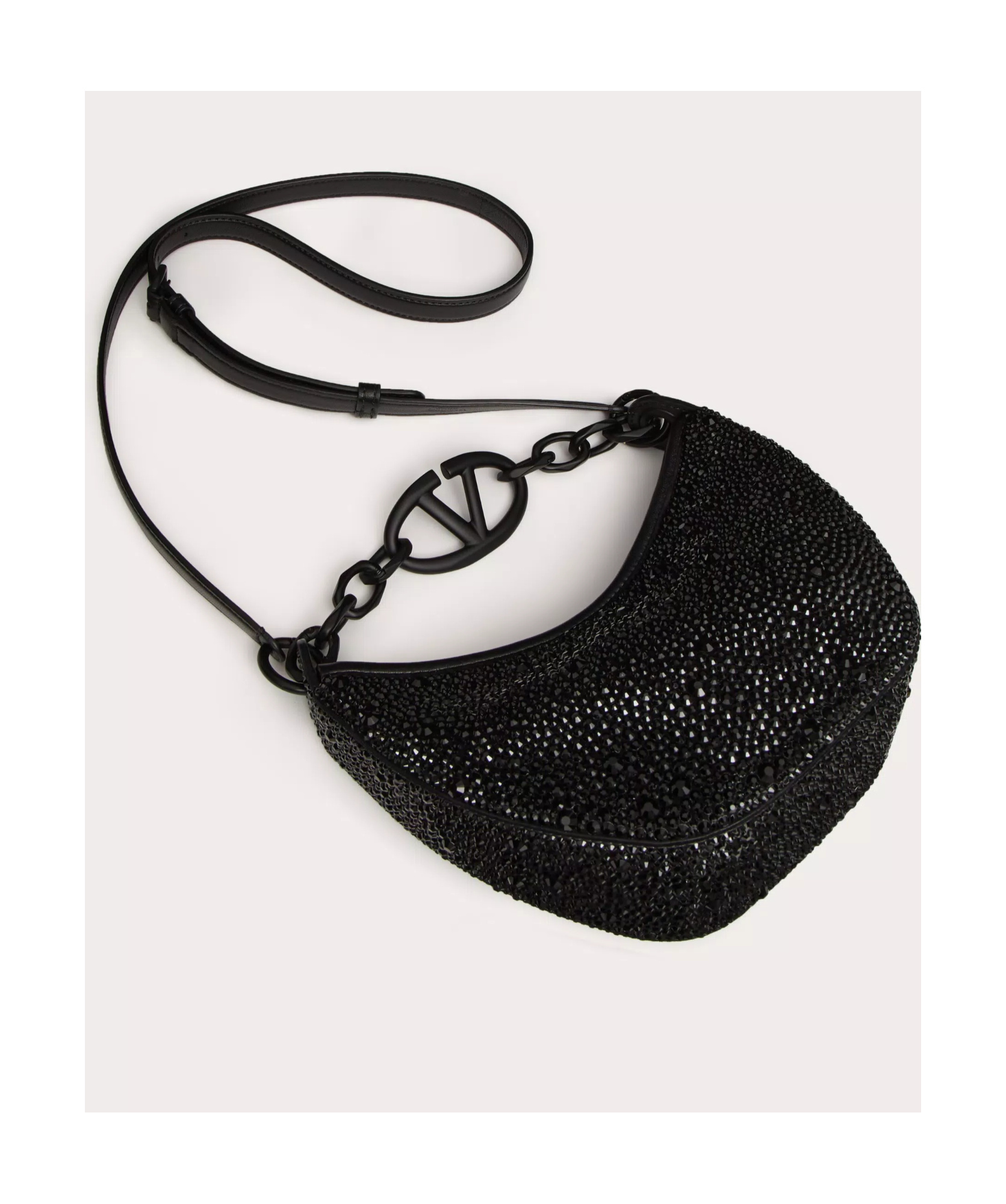 Valentino Vlogo Moon Mini Shoulder Bag In Black