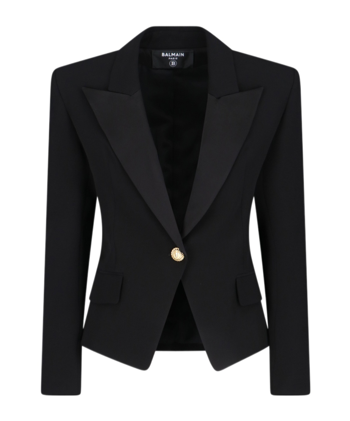 Balmain Cotton-blend Single-breasted Blazer In Black