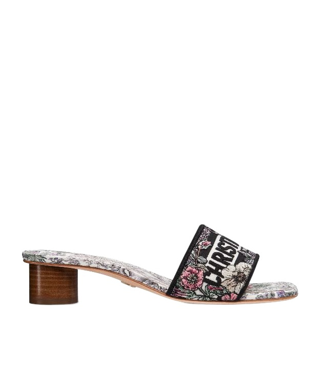 Dior Pattern High-heeled Sandals In Multicolor