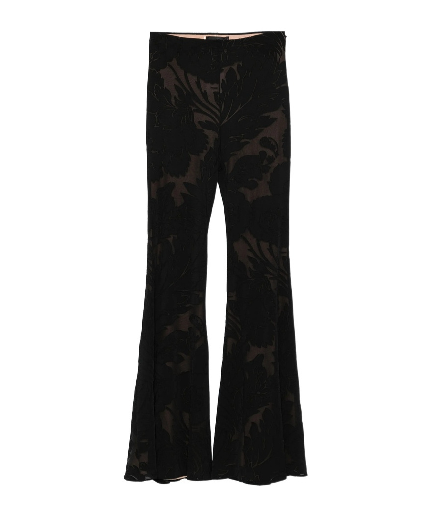 Etro Flared Casual Pants In Black