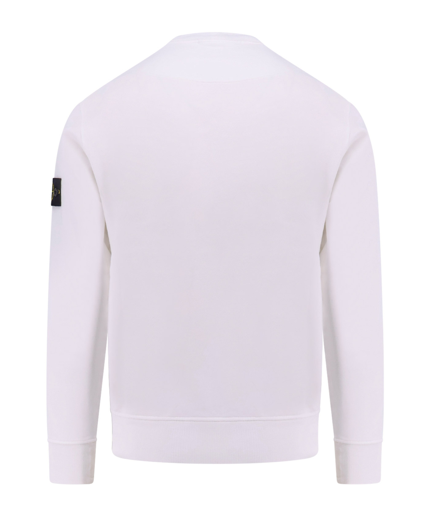 Stone Island Compass Patch Crewneck Sweatshirt In White