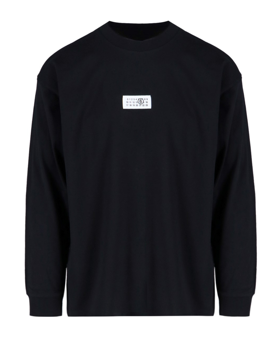 Mm6 Maison Margiela Wool Blend Sweater With Numeric Signature Label In Black