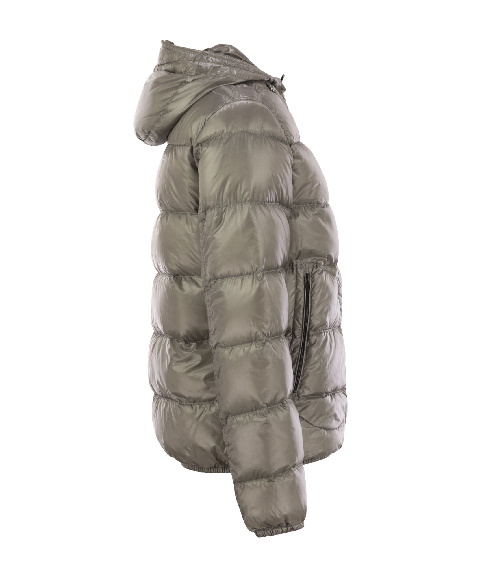 Herno Women's Ultralight Nylon Down Bomber Jacket In Gray