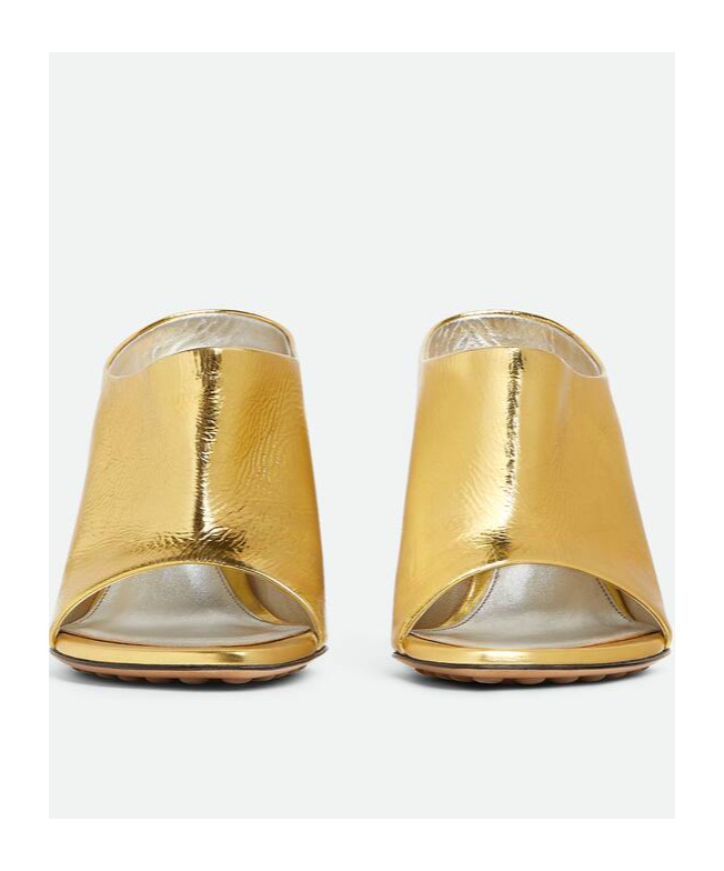 Shop Bottega Veneta Rana Mule In Gold