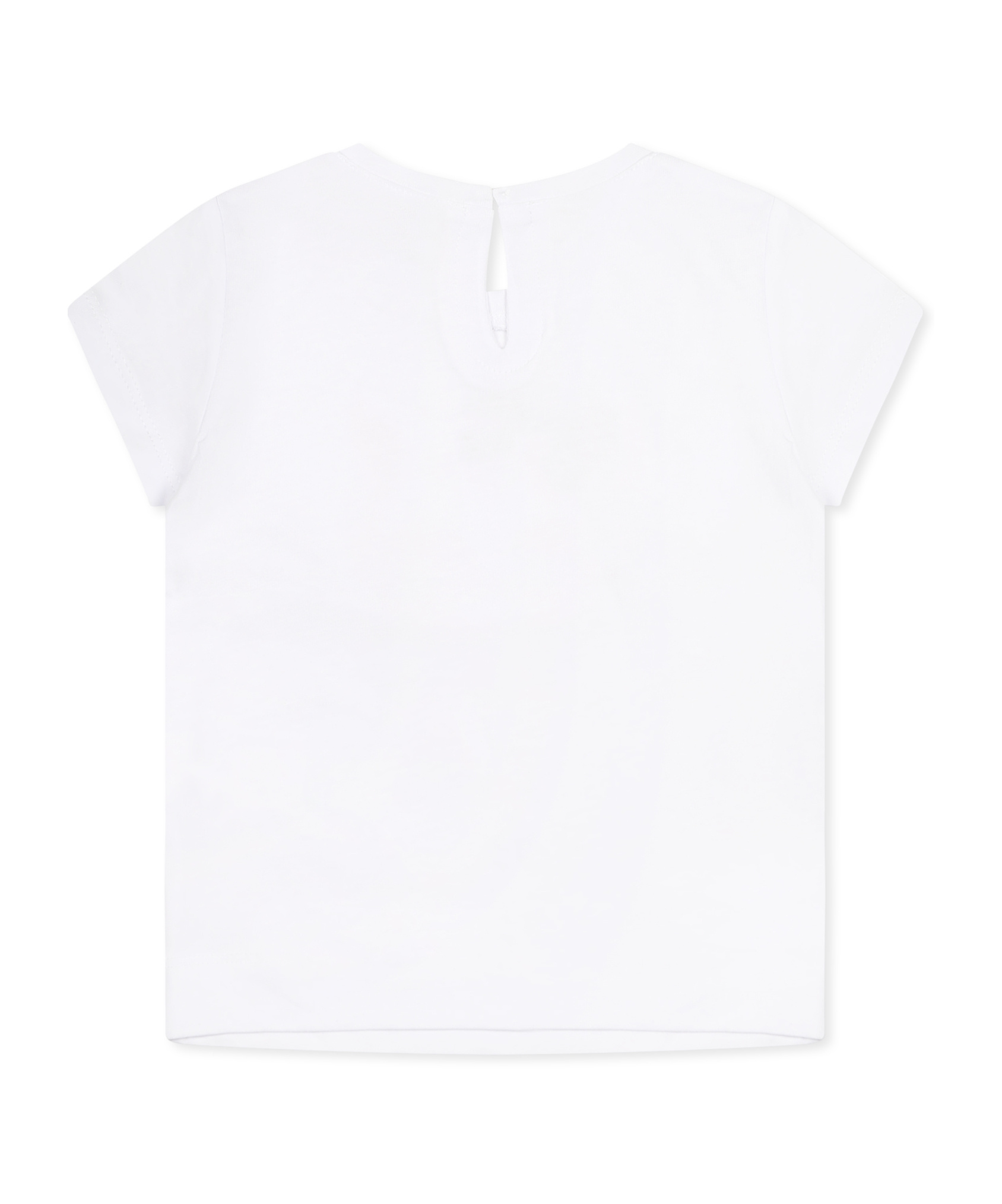 Monnalisa Round Neck T-shirt In White