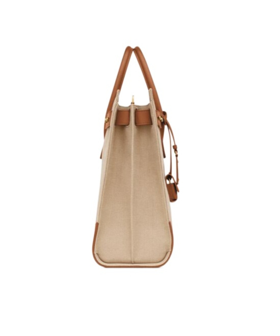 Saint Laurent Large Sac De Jour Thin Tote Bag In Nude