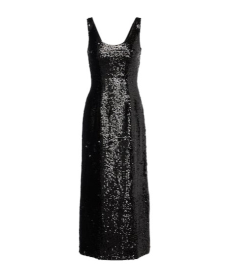 Emilia Wickstead Tippini Sequined Midi Dress In Black