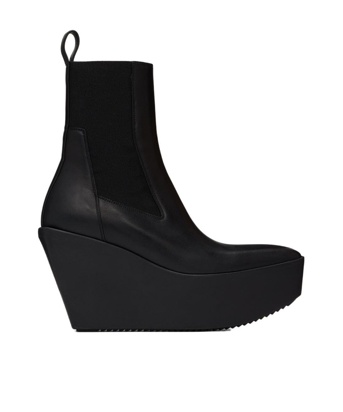 Rick Owens Porterville Sliver Platform Beatle Ankle Short Boots In Black