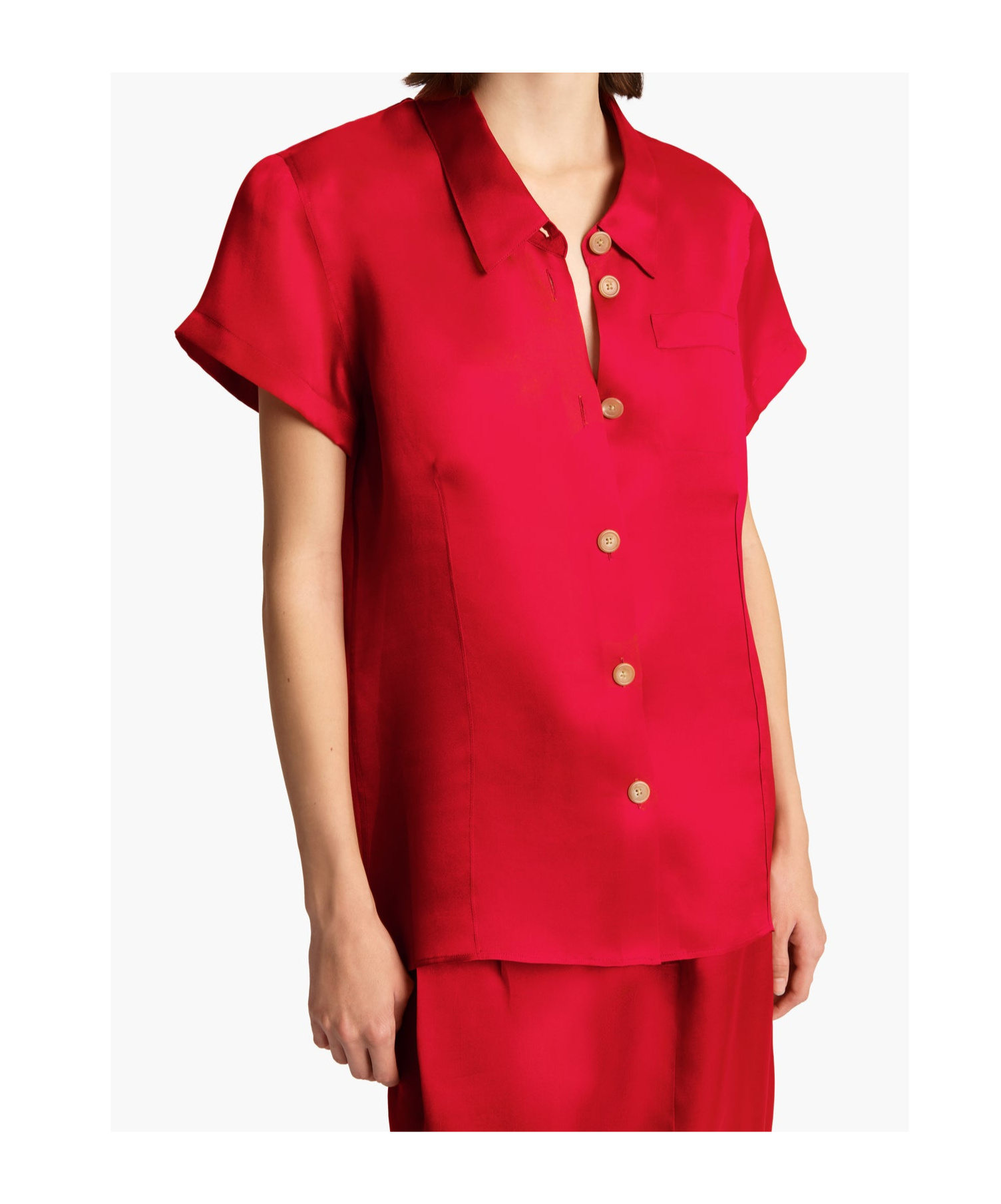 Khaite Womens Raspberry Keefe Sheer Silk Top Xs In Red