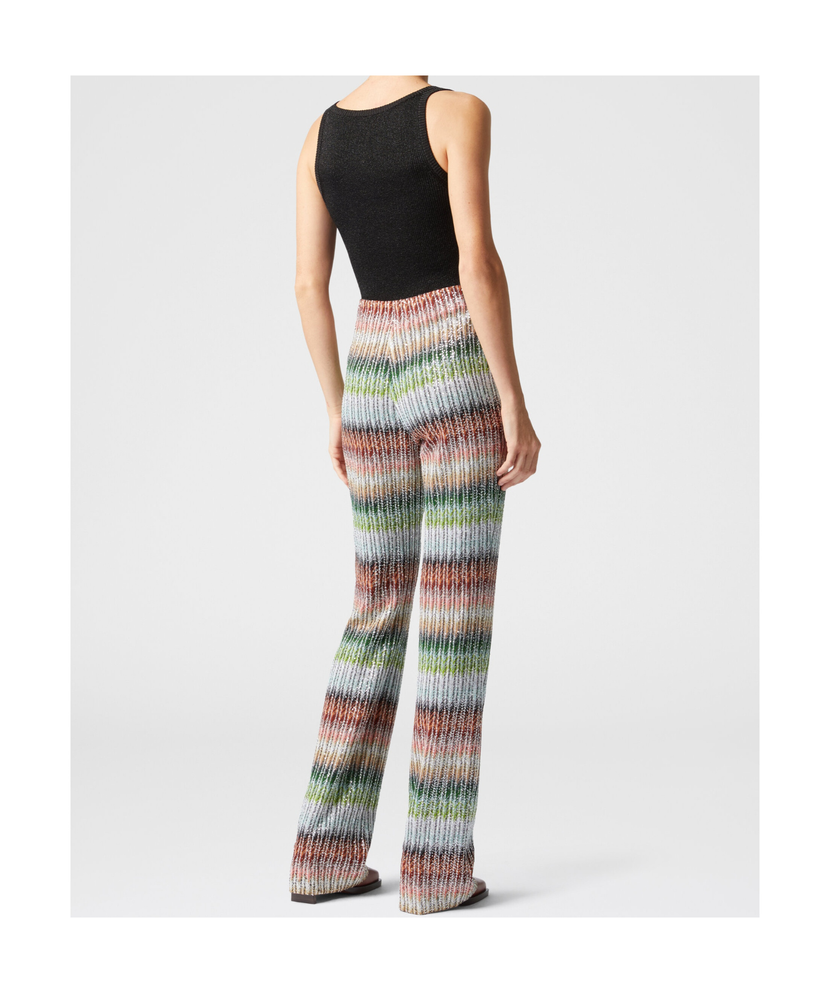 Missoni Zigzag-pattern Straight Trousers In Multicolor