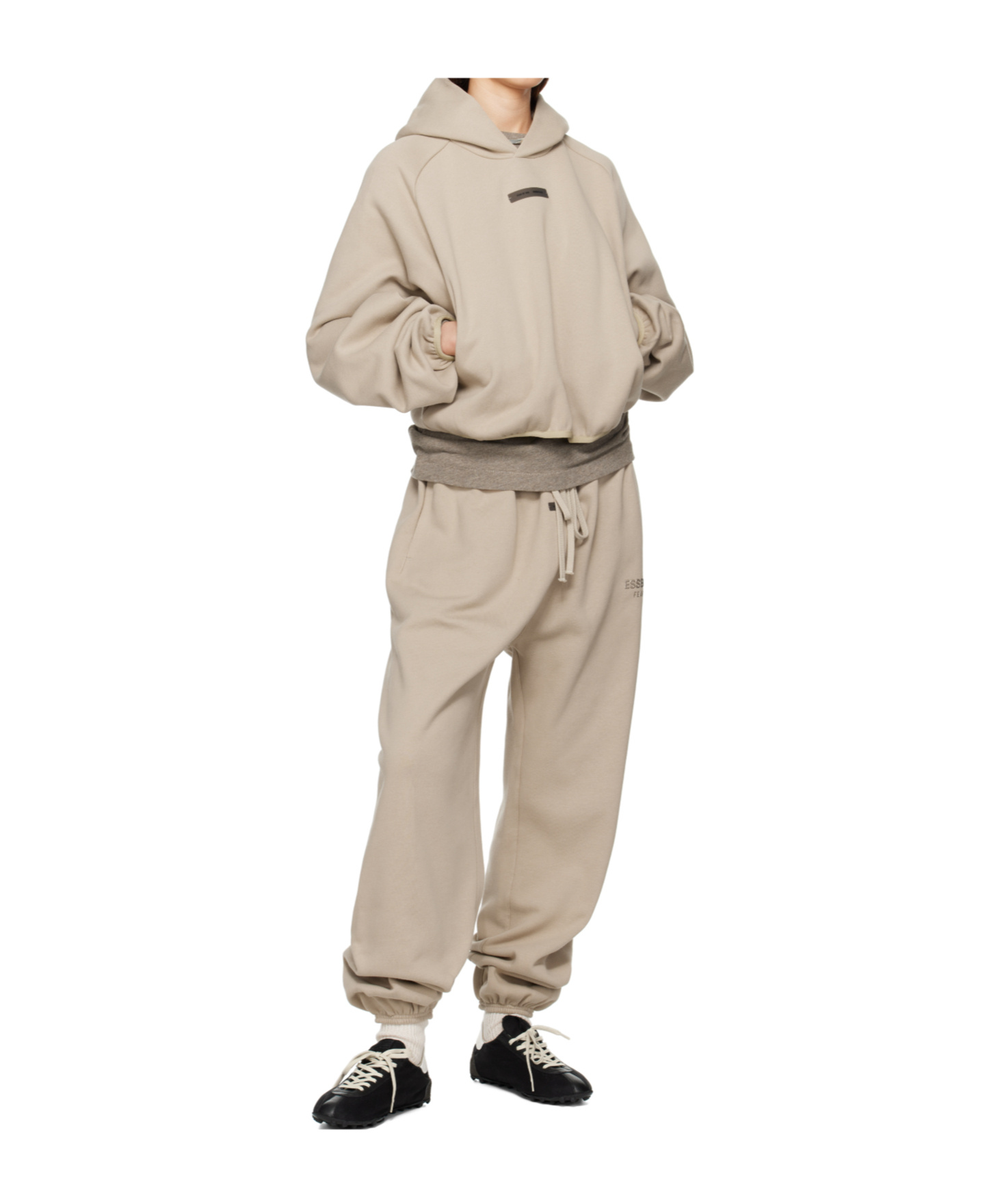 Essentials Drawstring Waist Sweatpants In Brown