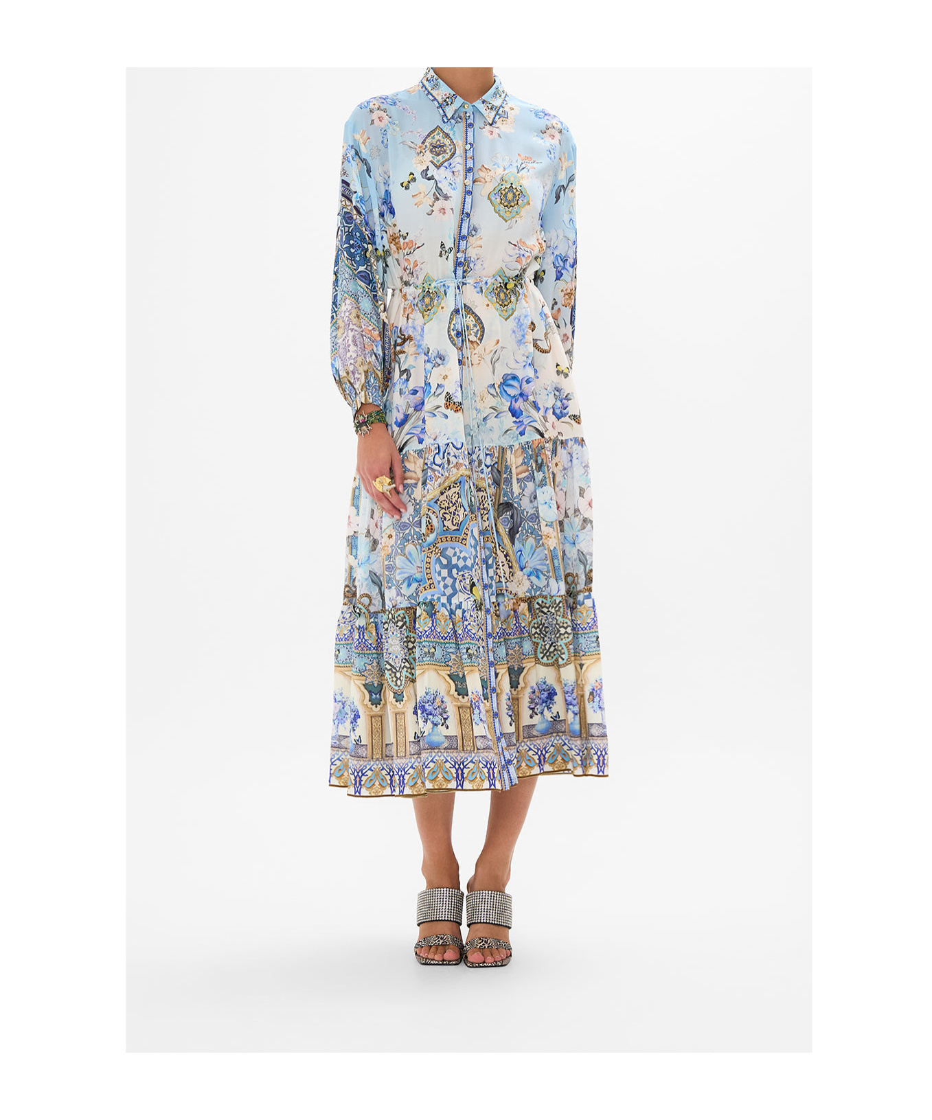Camilla Tiered Long Shirt Dress Al Manial Palace Memoirs