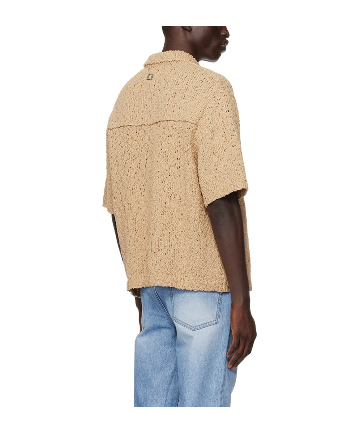 Shop Wooyoungmi Hollowed-out Short-sleeved Sweater In Brown