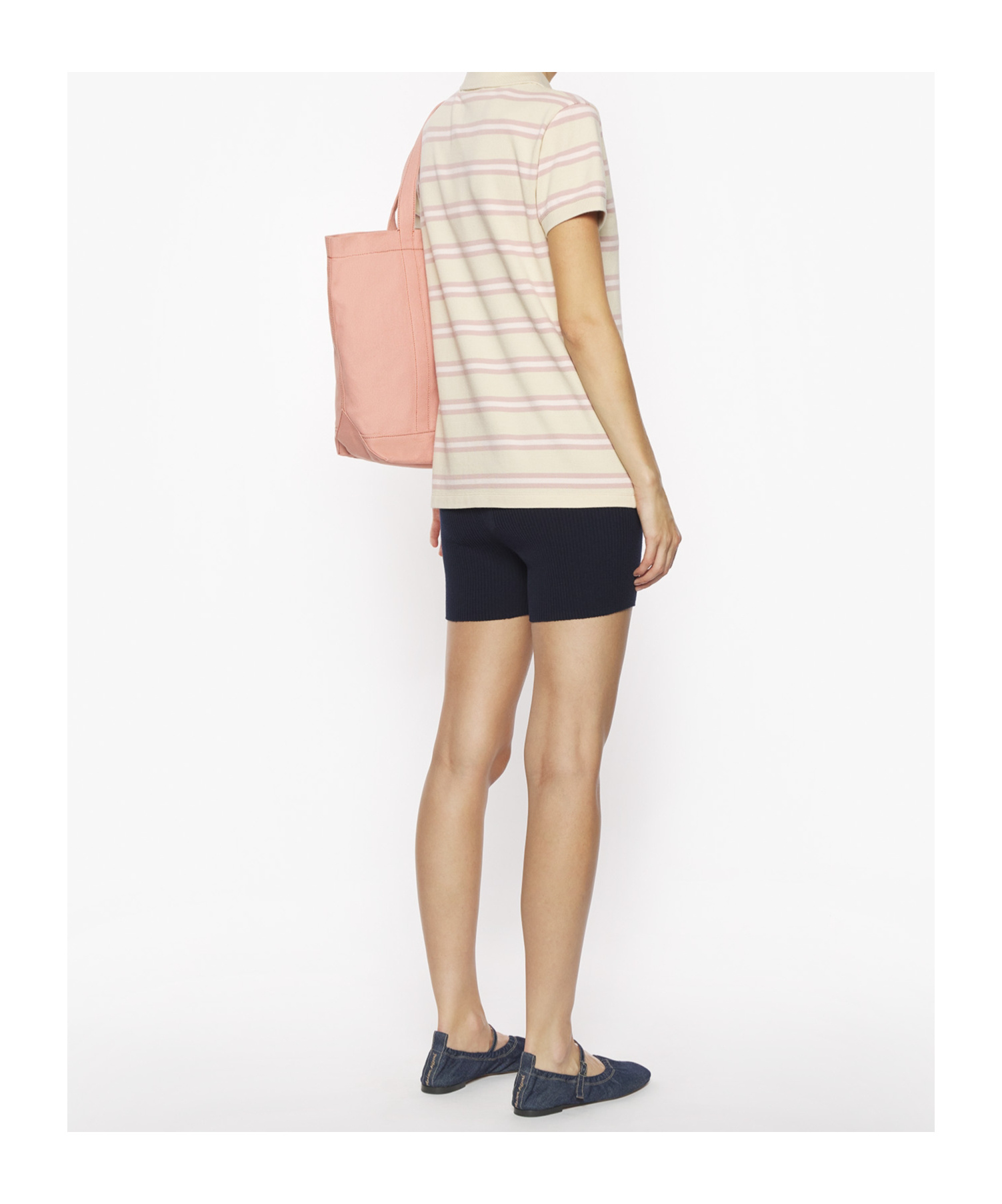 Maison Kitsuné Striped Polo Shirt In Brown