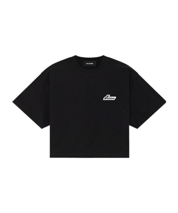 We11 Done Cropped Selldone T-shirt In Black
