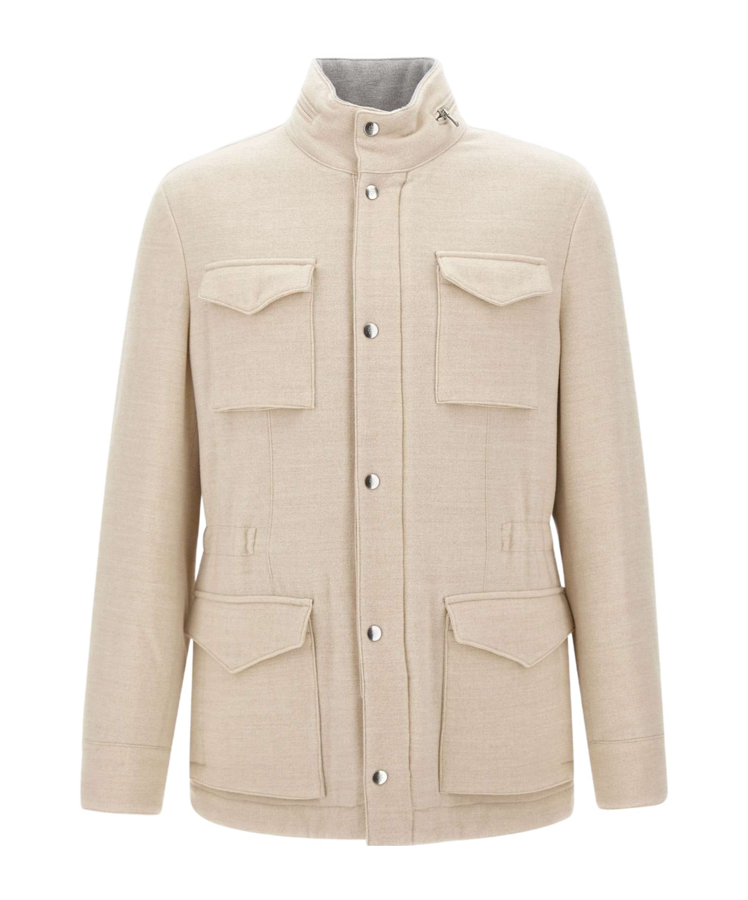 Shop Eleventy Long-sleeved Casual Jacket In Nude