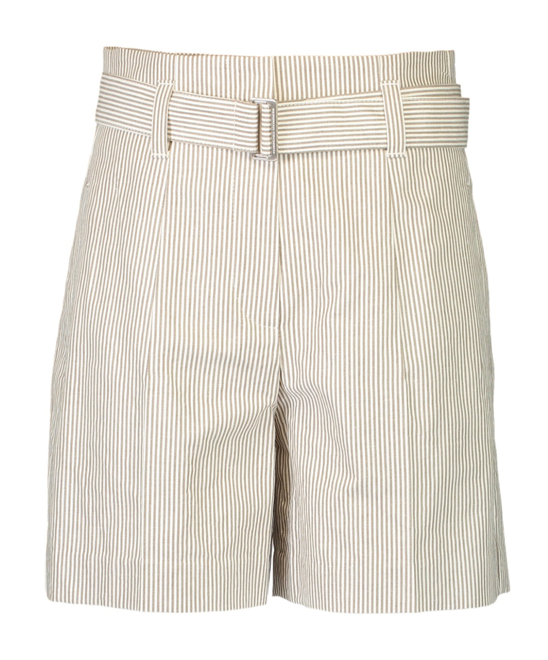 Shop Brunello Cucinelli Belted Tailored Short In White