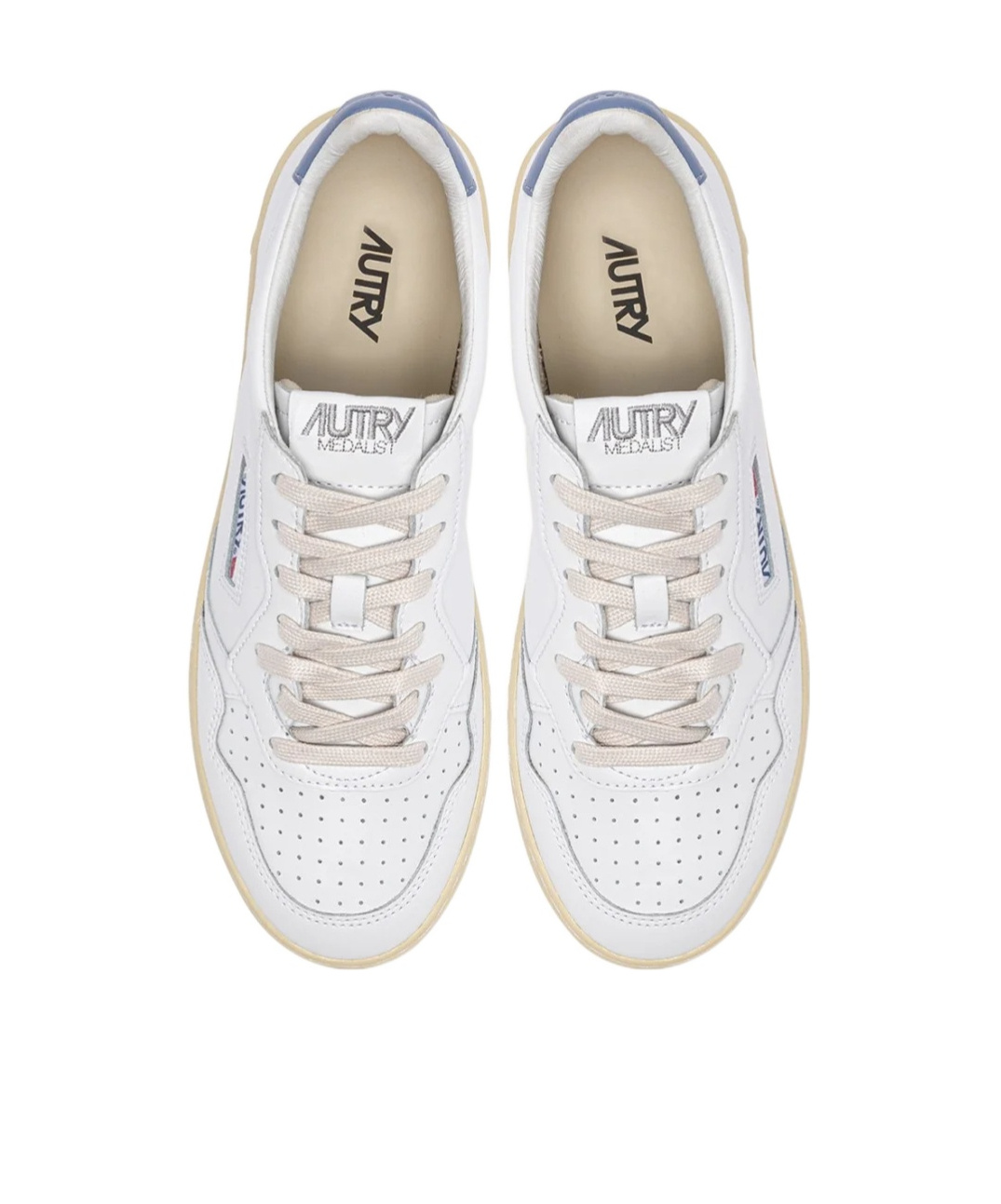 Autry White Leather Low Top Sneakers In White