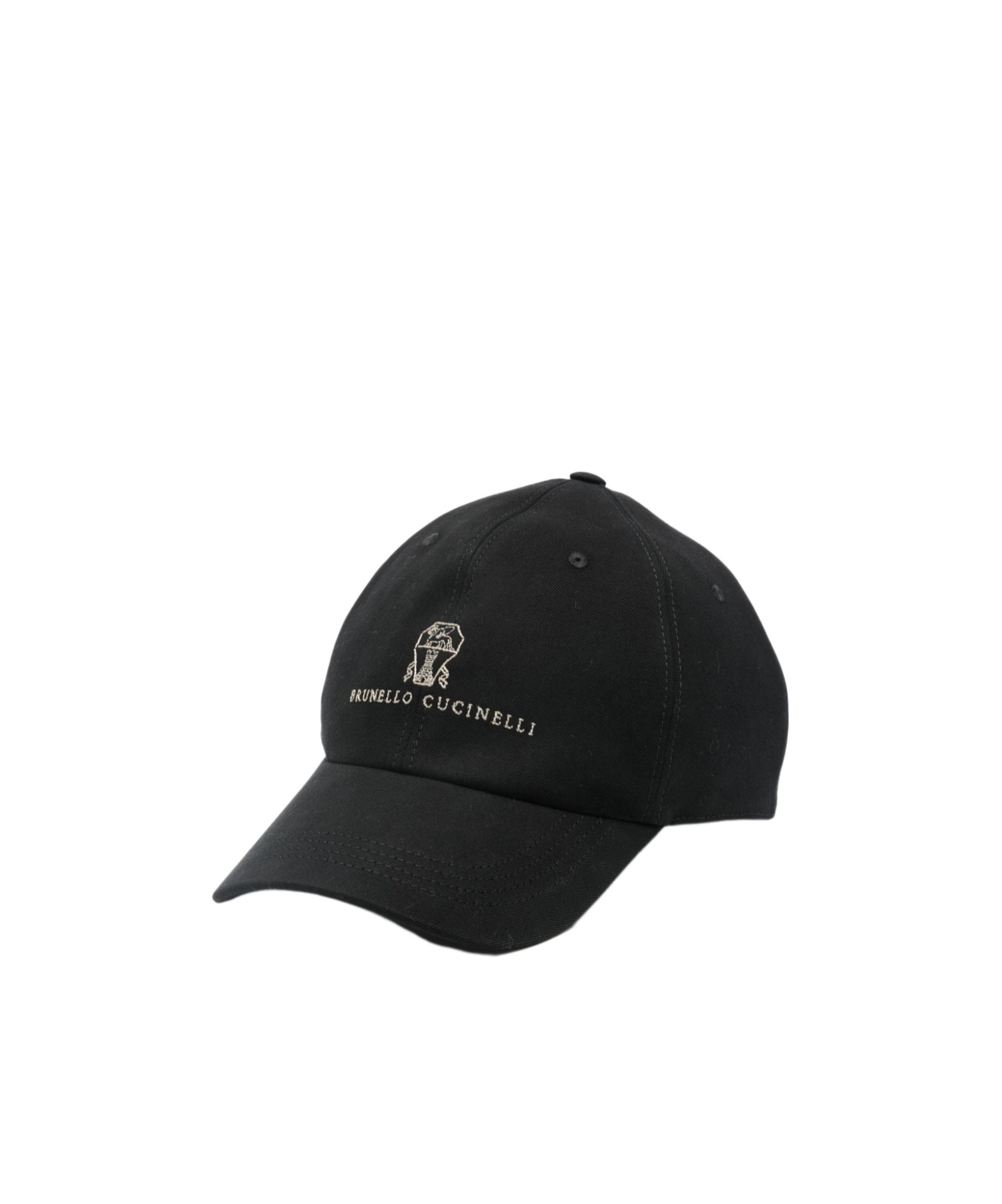 Brunello Cucinelli Logo Suede Baseball Cap In Black
