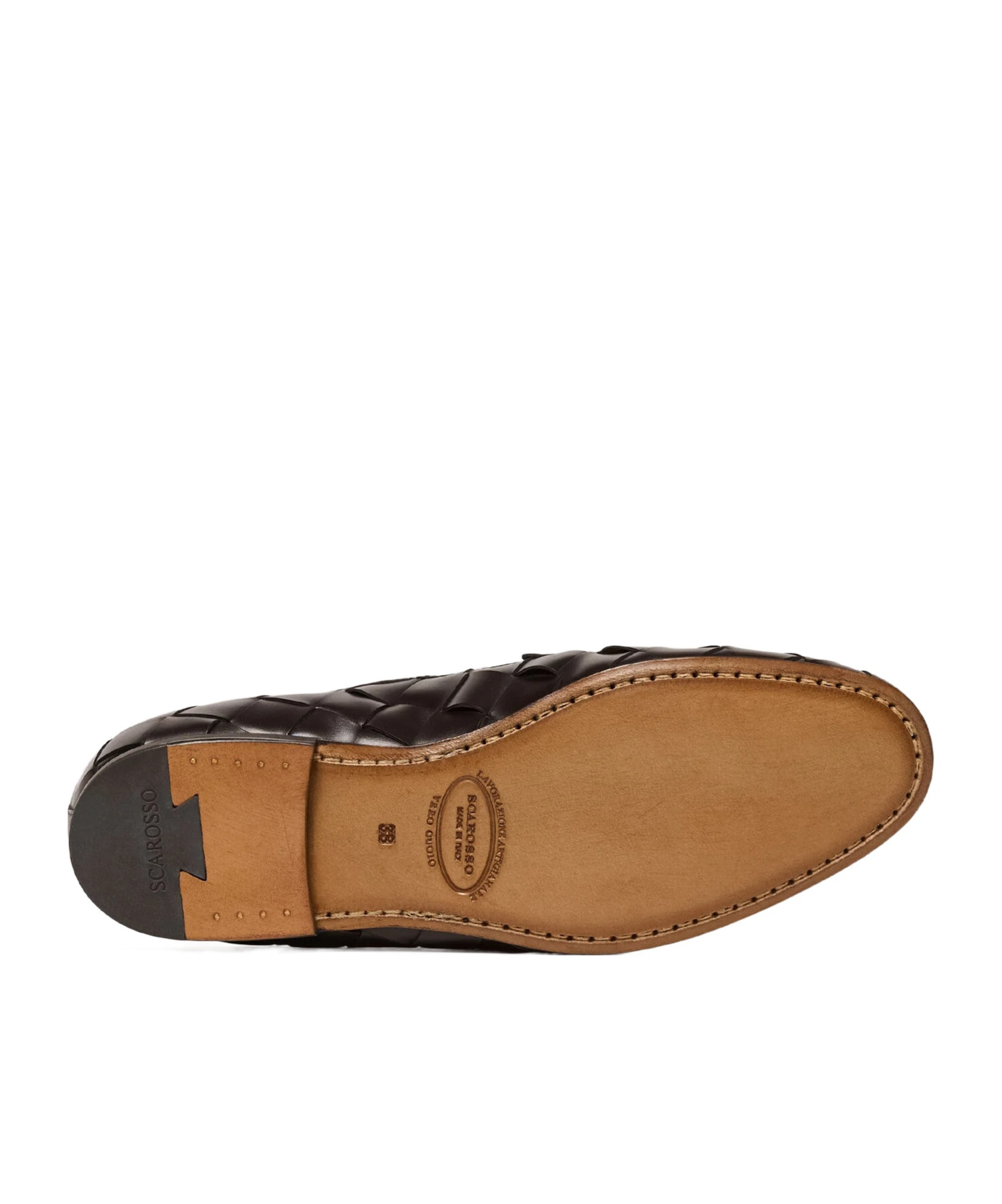 Scarosso Valeria Woven Flat Shoes In Brown