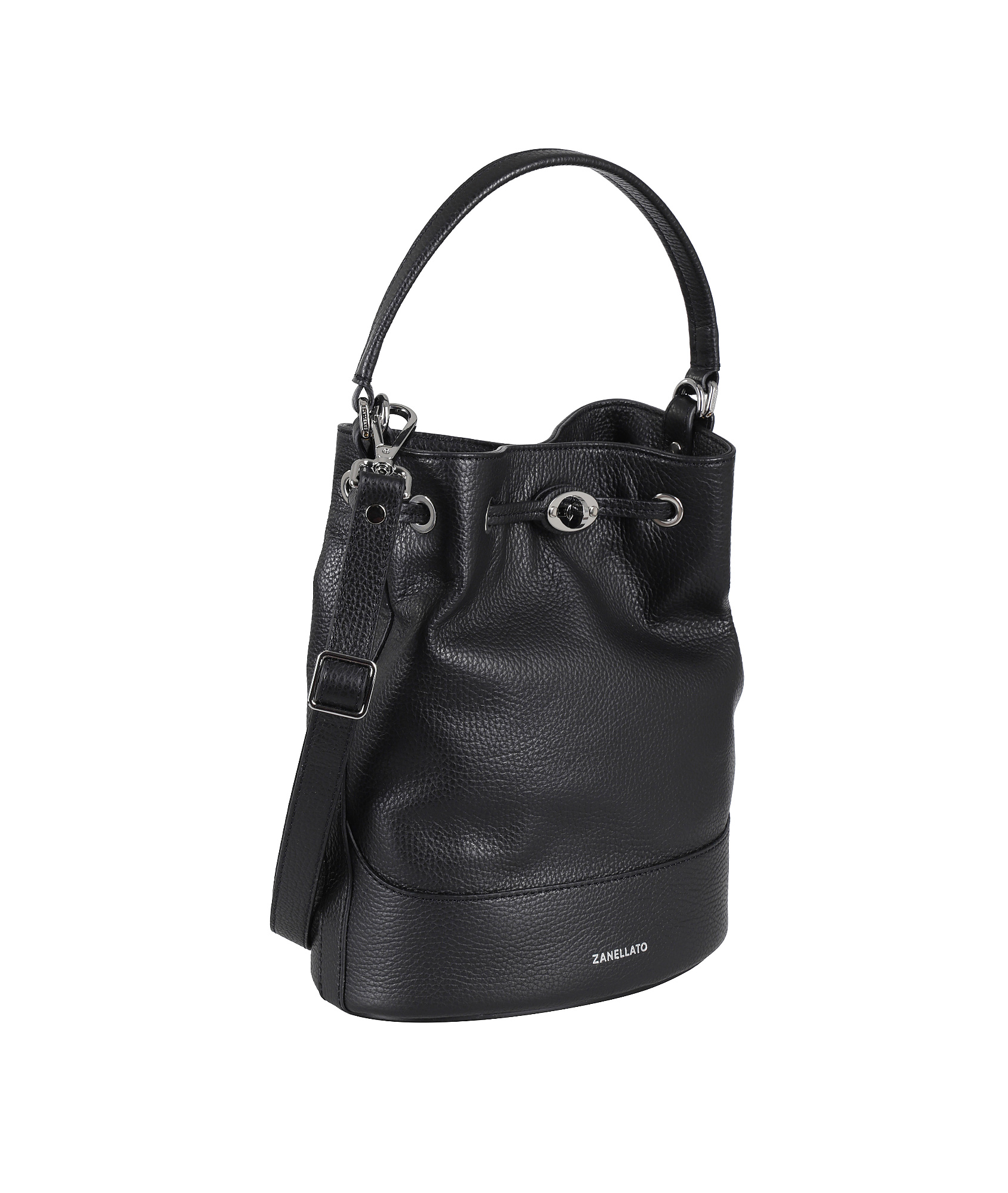 Zanellato Single Handle Shoulder Bag In Black