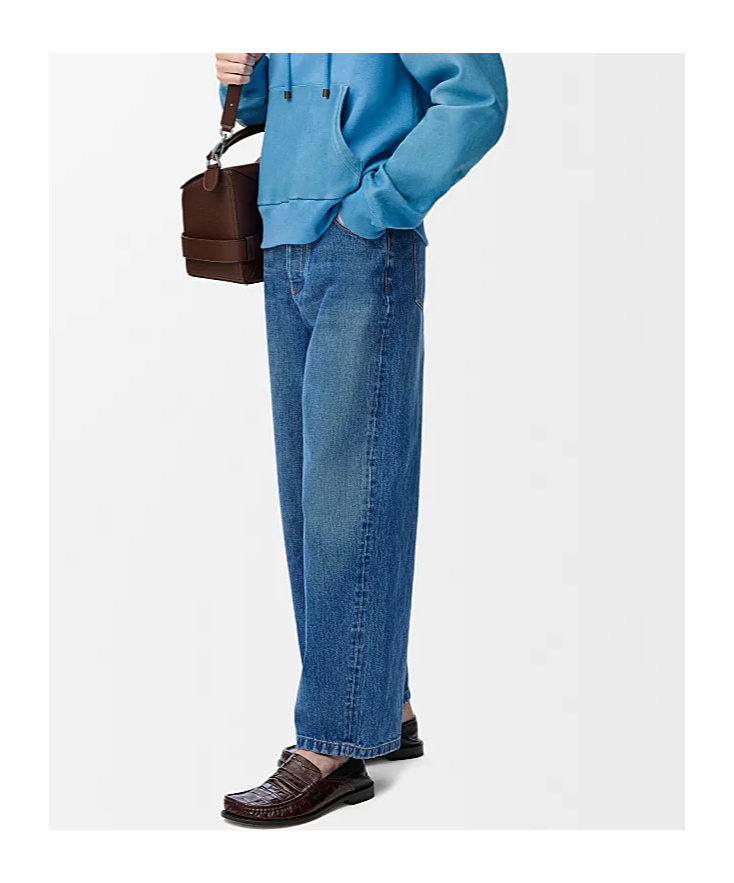 Loewe Jeans With Belt Loops In Blue