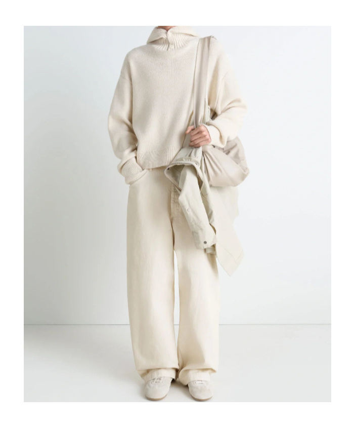 Lemaire Buttoned Ribbed-knit Jumper In Neutral