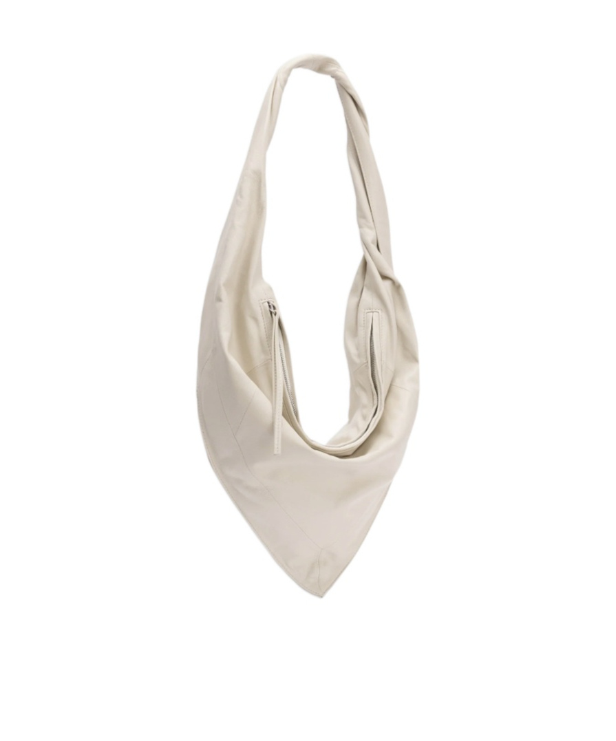 Lemaire Scarf Twisted-strap Leather Shoulder Bag In White