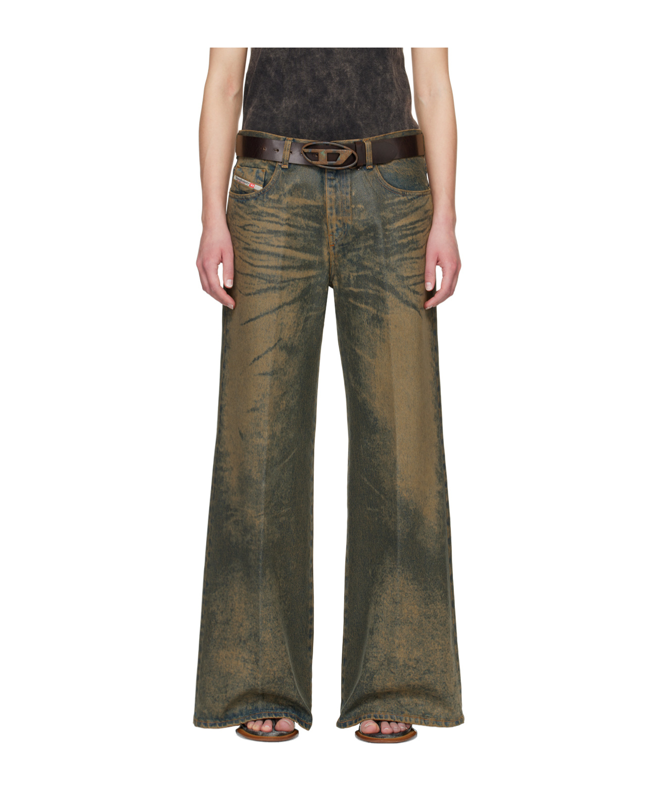 Diesel Belt-belt Loop Pocket Jeans In Black