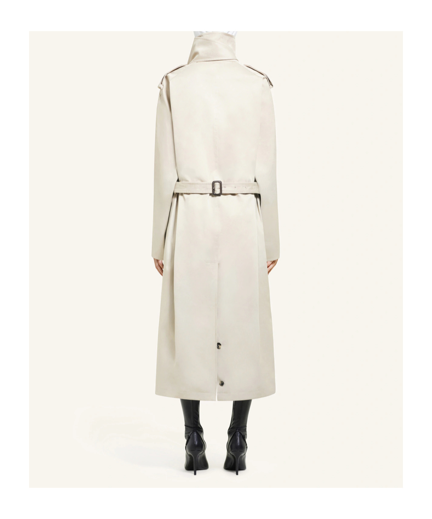 Courrèges Oblique Cotton Trench Coat In White