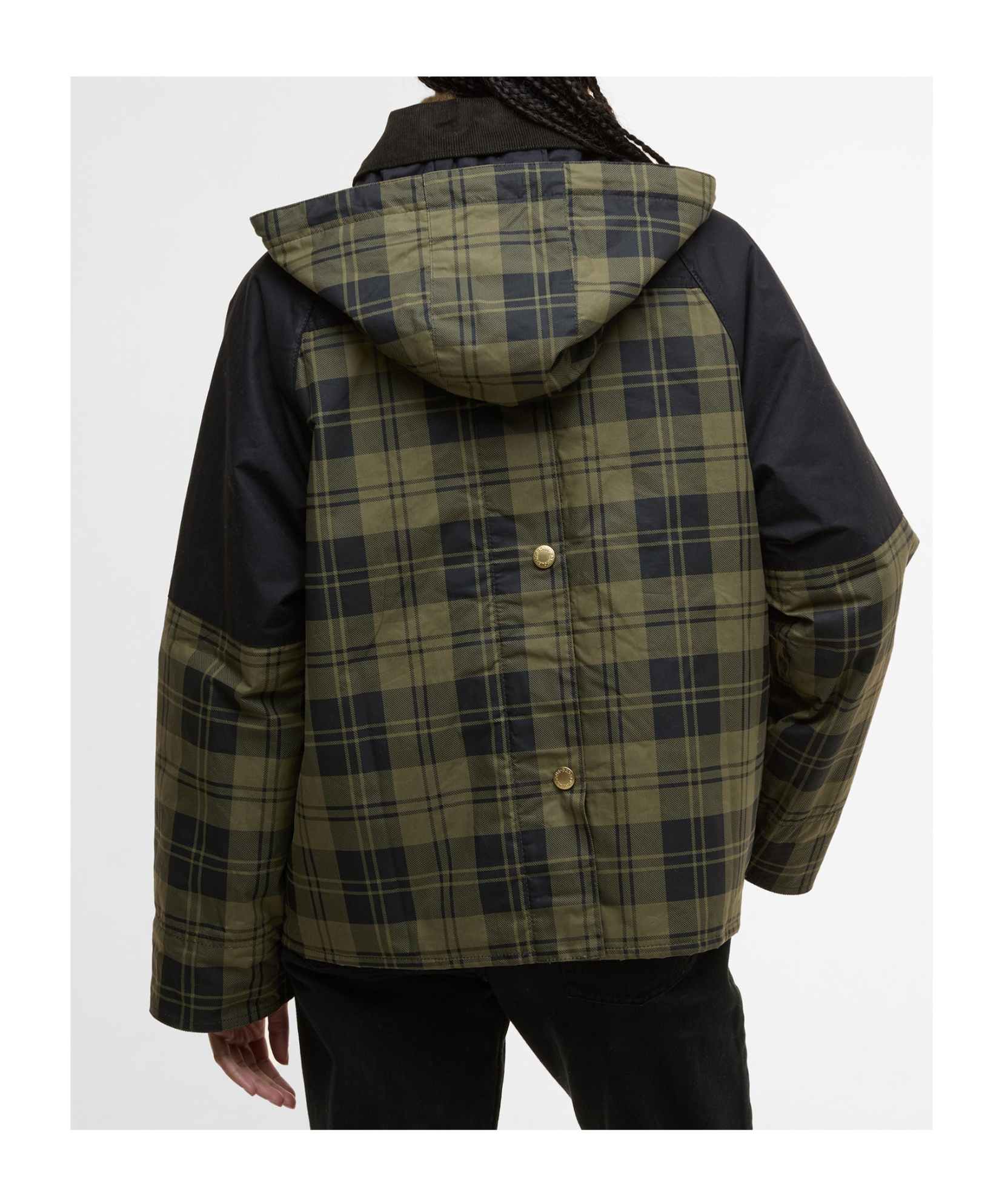Barbour Elaine Tartan-check Zip-front Jacket In Multi