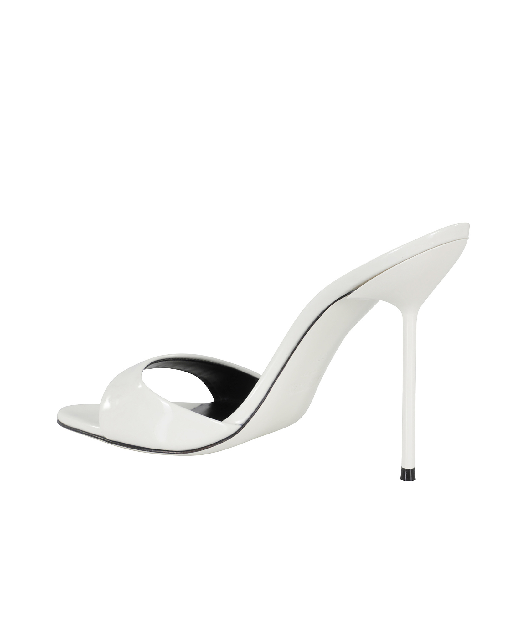 Paris Texas Womens  Lidia Mule 70 Leather Heeled Sandals In White