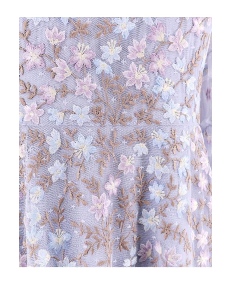 Needle & Thread Everett Bloom Gown In Gray