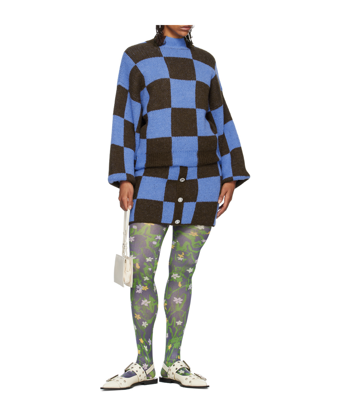 Stine Goya Check Pattern Skirt In Multi