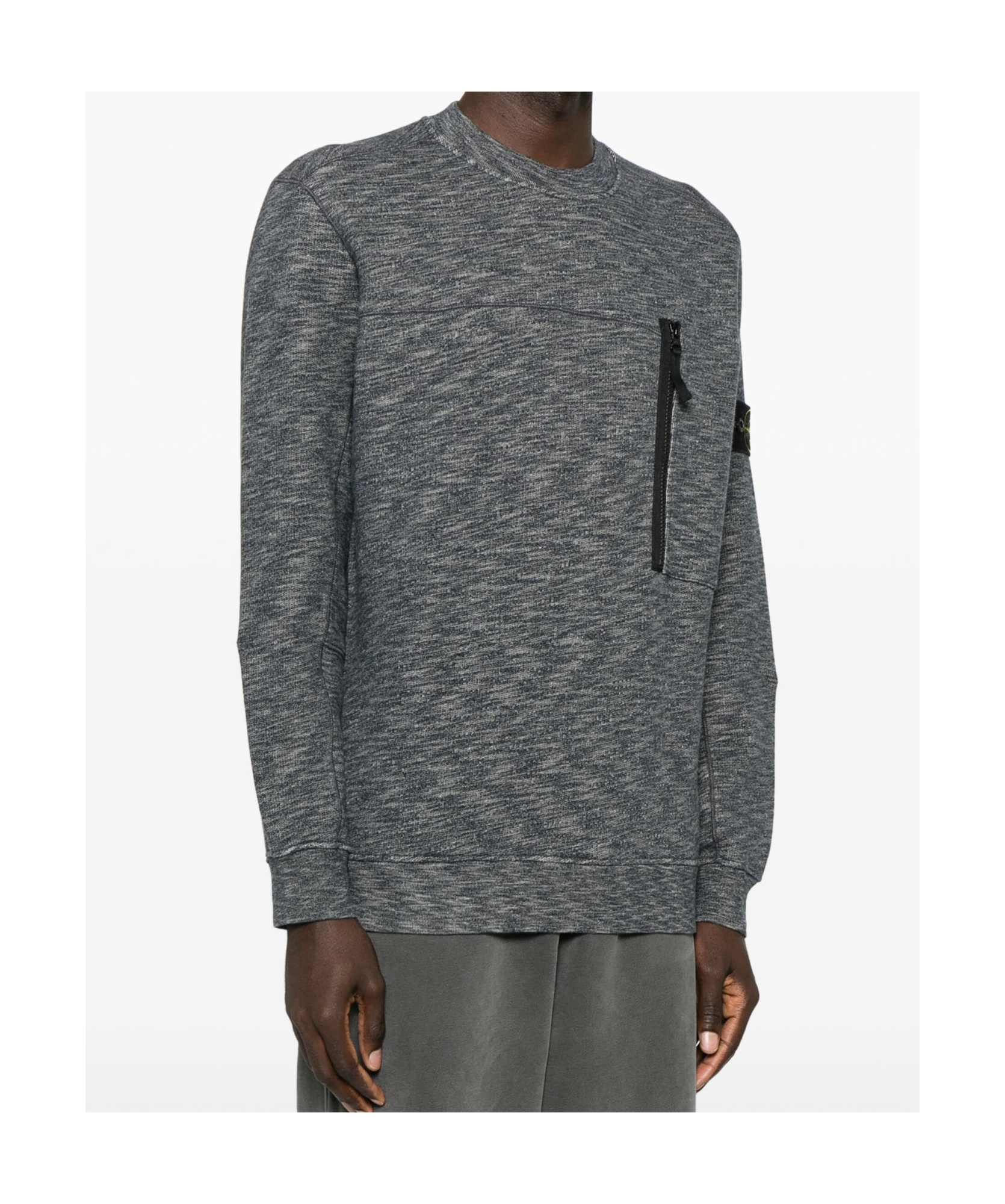 Stone Island Long-sleeved Sweater In Gray