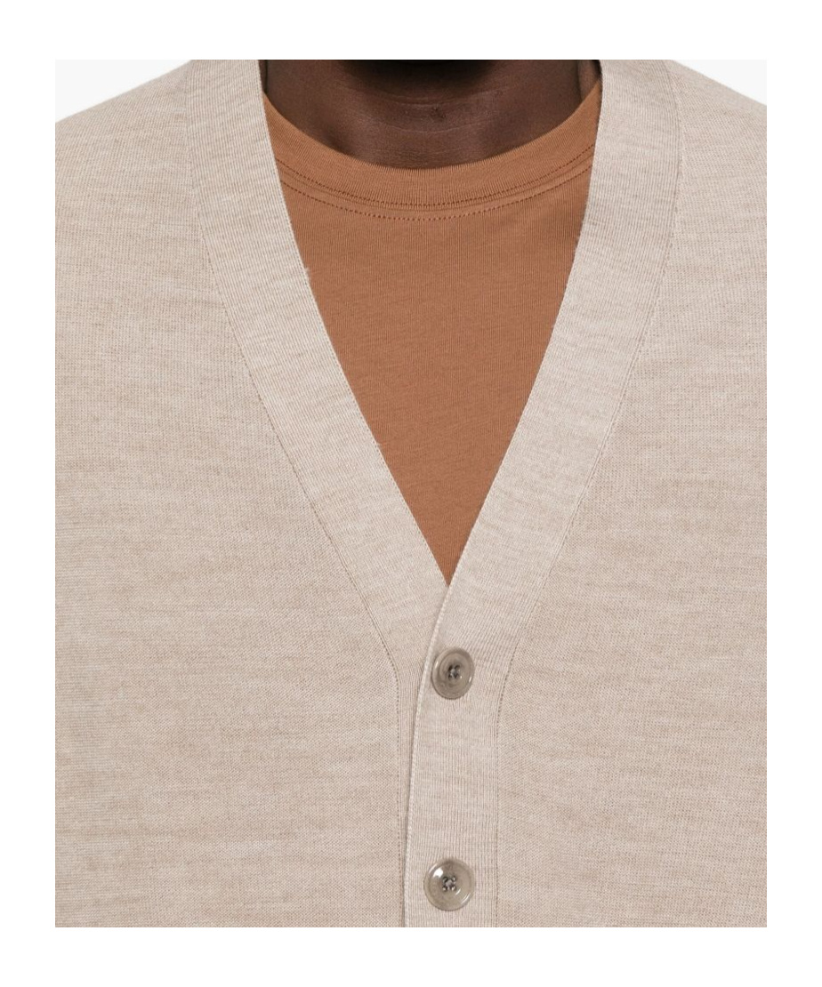 Lemaire Wool Blend Cardigan In Pink