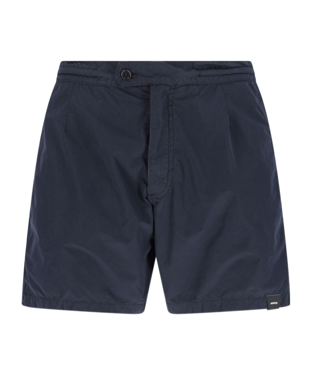 Shop Aspesi Logo-tag Swim Shorts