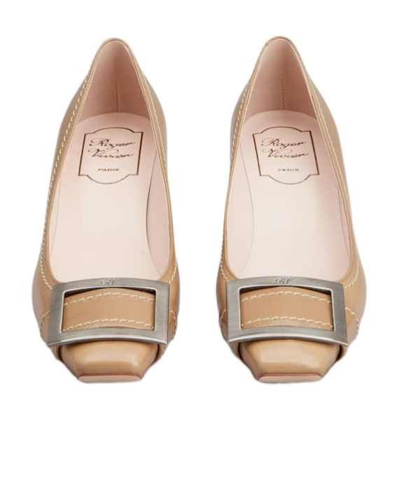 Roger Vivier Belle Vivier 45 Metal Buckle Pumps In Patent Leather