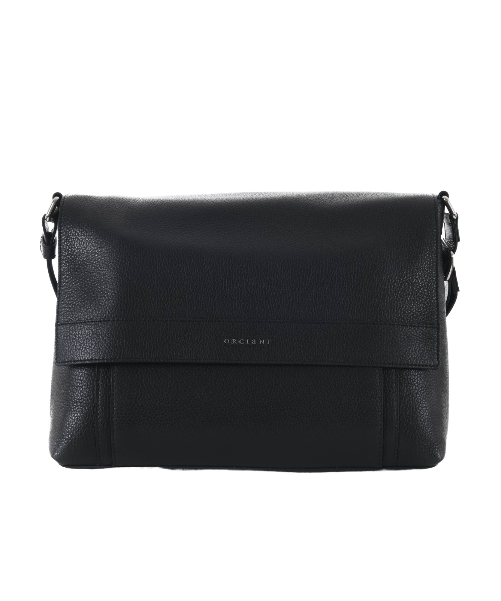 Orciani Front Detail Shoulder Bag In Black