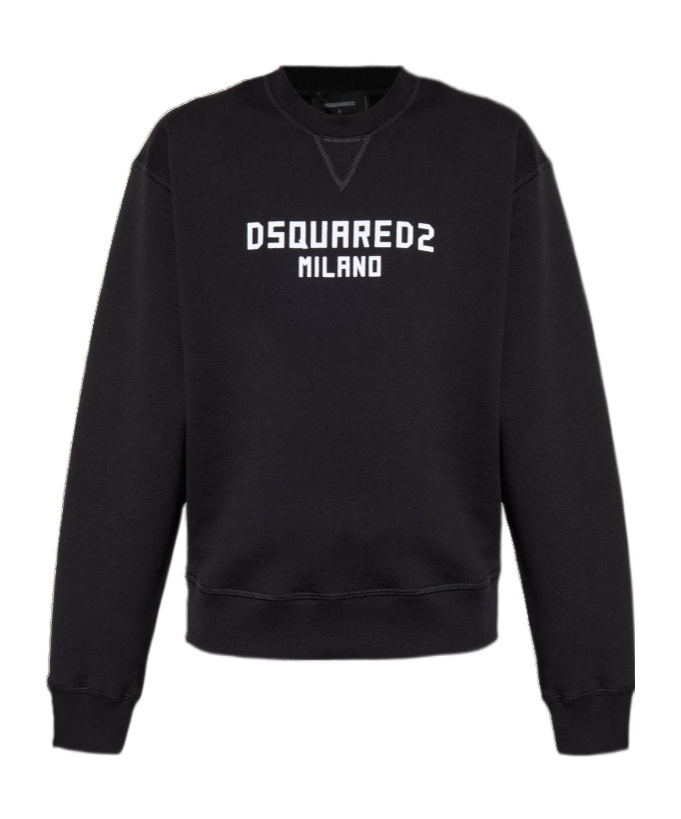 Dsquared2 Black Cotton Sweatshirt In Black