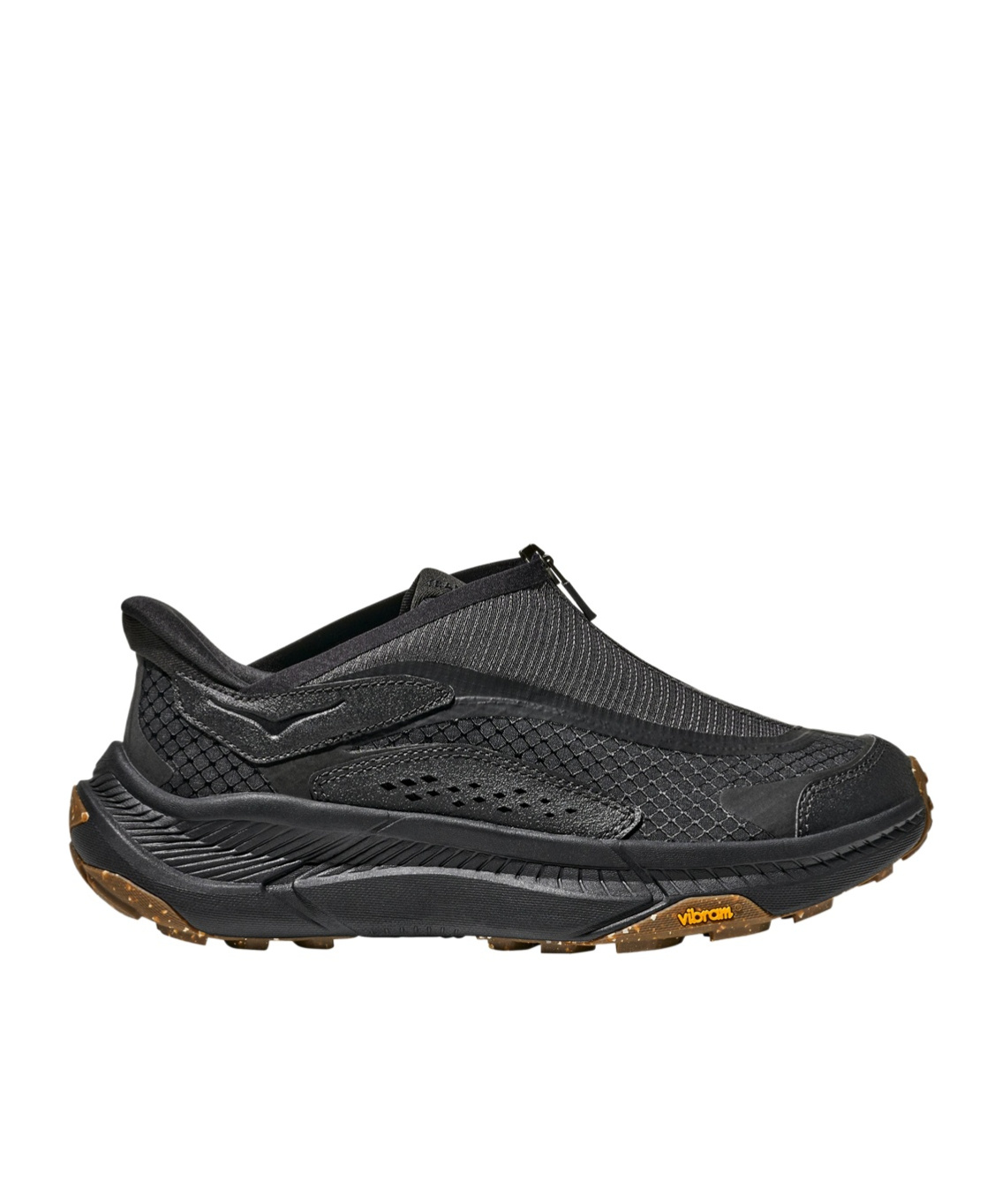 Hoka Streamlined Black Sneakers With Zippered Closure In Multi