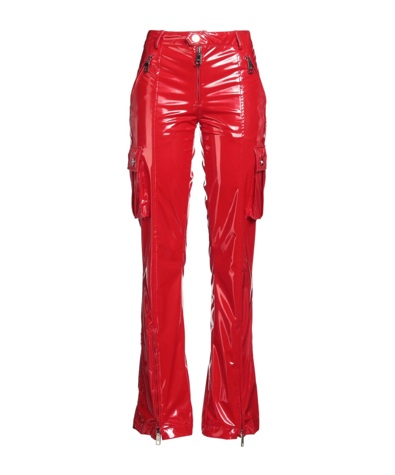 Dolce & Gabbana Solid Color Cargo Pants In Red