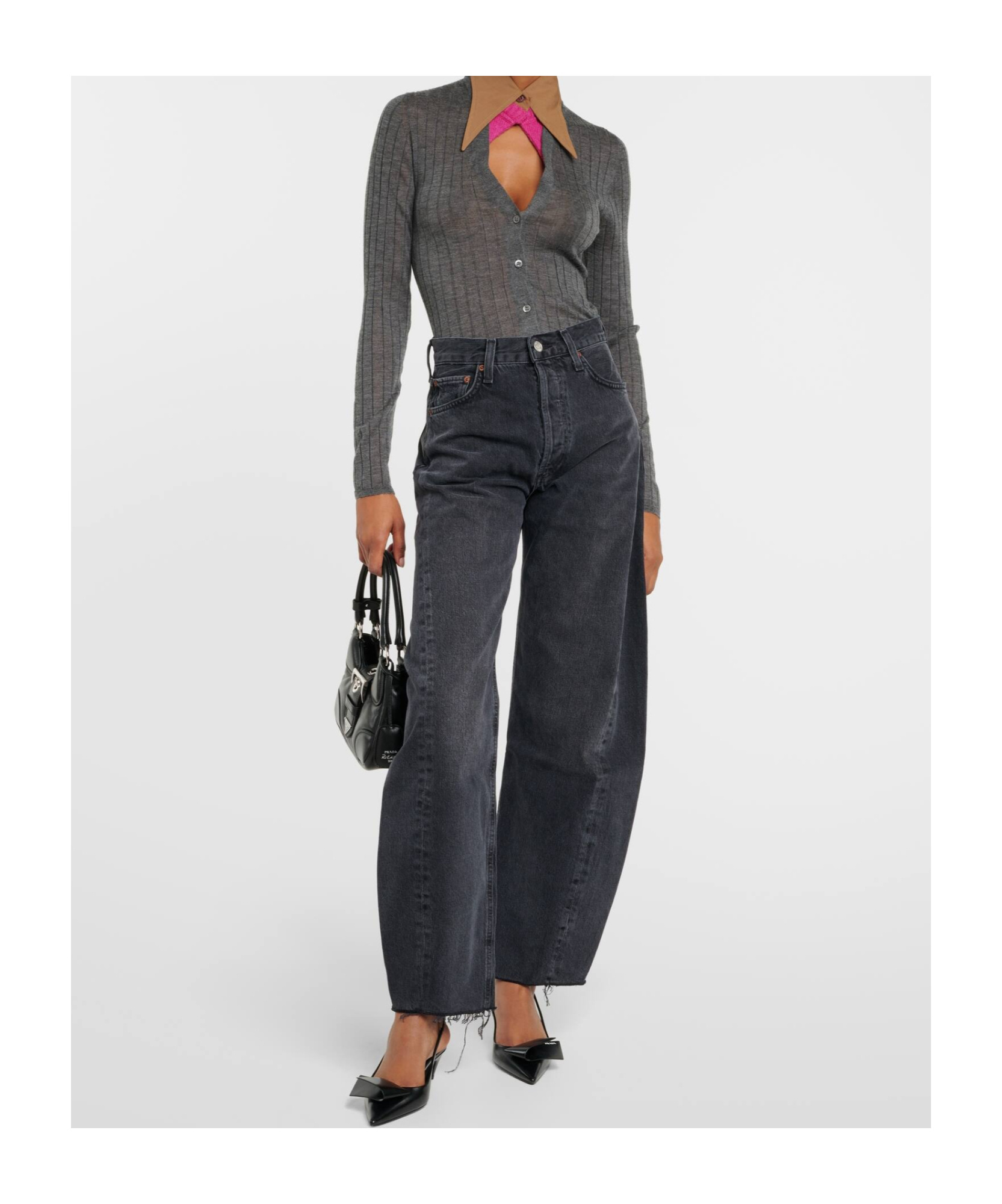 Agolde High-waisted Jeans In Black